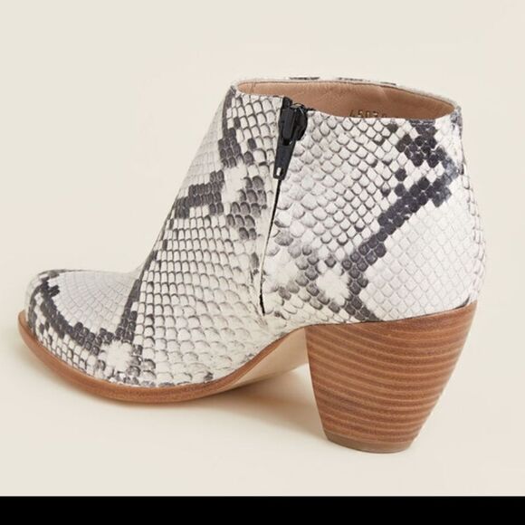 Alberto Zago Italian Leather Snake Effect Booties - Picture 2 of 7